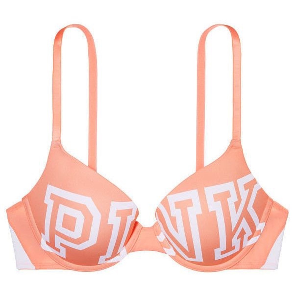 PINK VS | Wear Everywhere Push-Up Bra Orange Logo